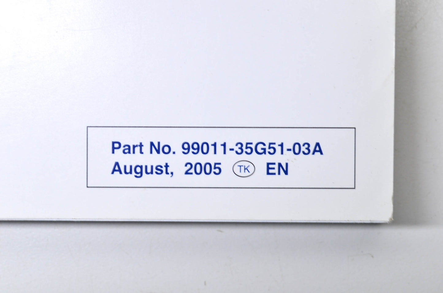 OEM Suzuki 99011-35G51-03A Owner's & Service Manual RM-Z450K6