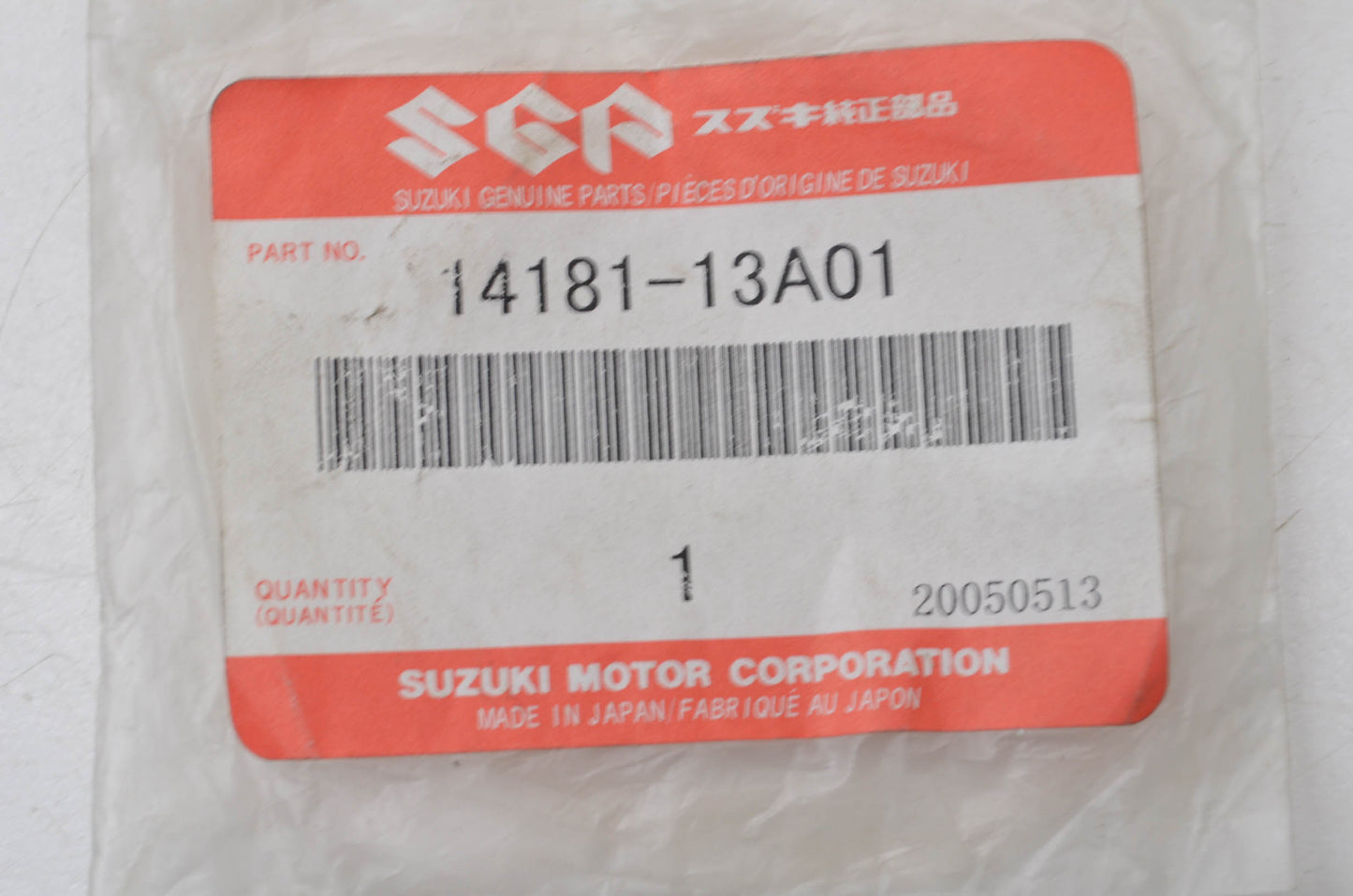 New OEM Suzuki 14181-13A01 Exhaust Pipe Gasket NOS