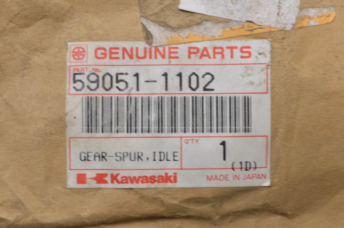 New OEM Kawasaki Idle Spur Gear NOS