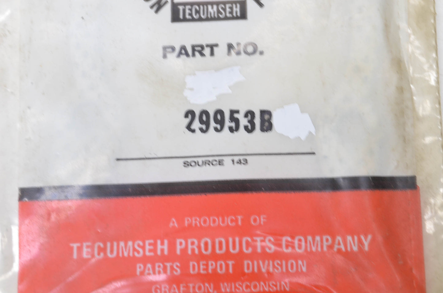 Tecumseh 29953B Gasket NOS