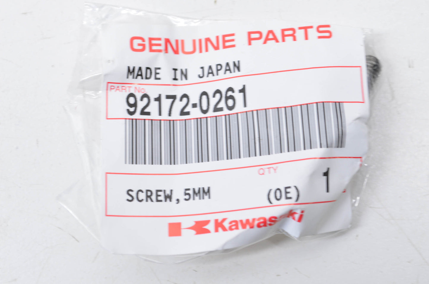 OEM Kawasaki 92172-0261 Screws 5mm Qty 3 NOS