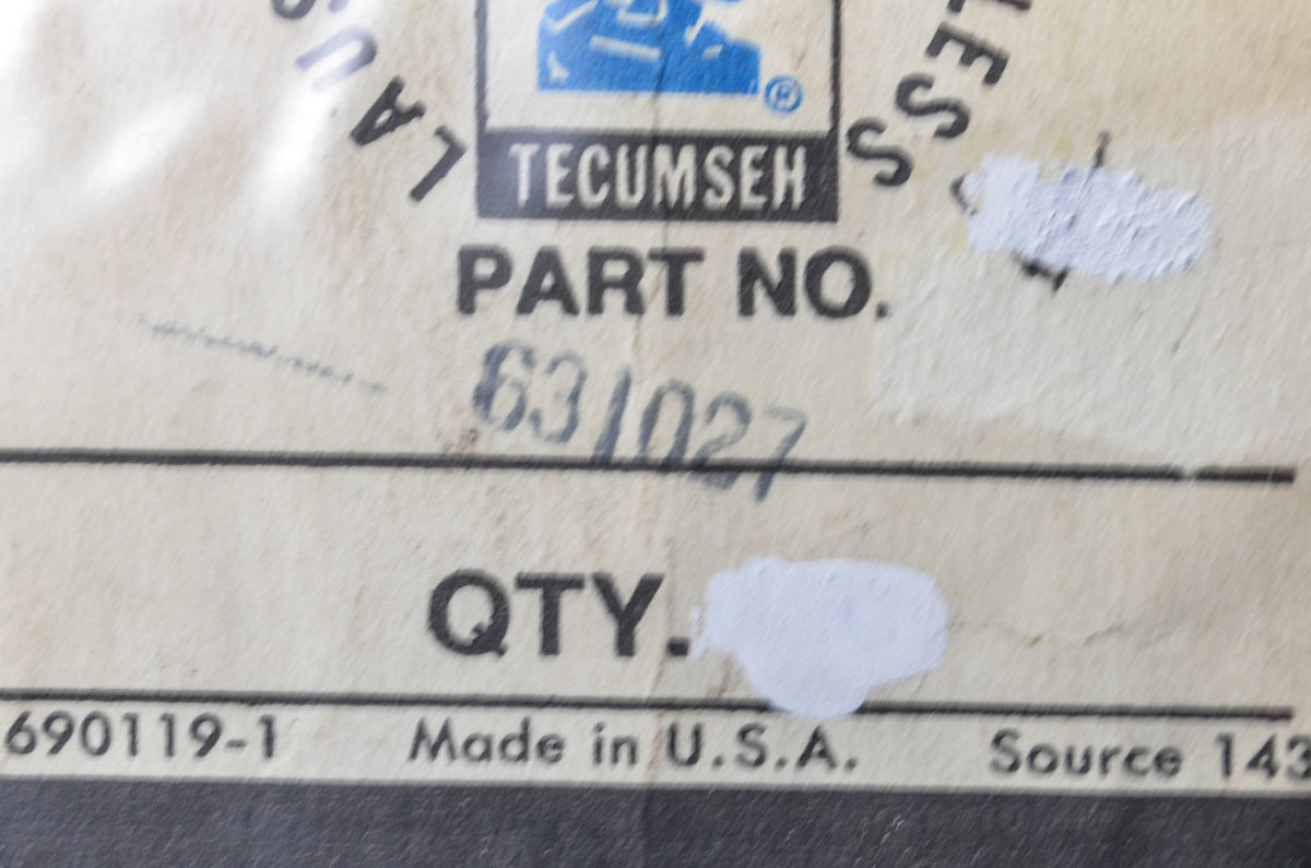 Tecumseh 631027 Welch Plug Qty 2 NOS