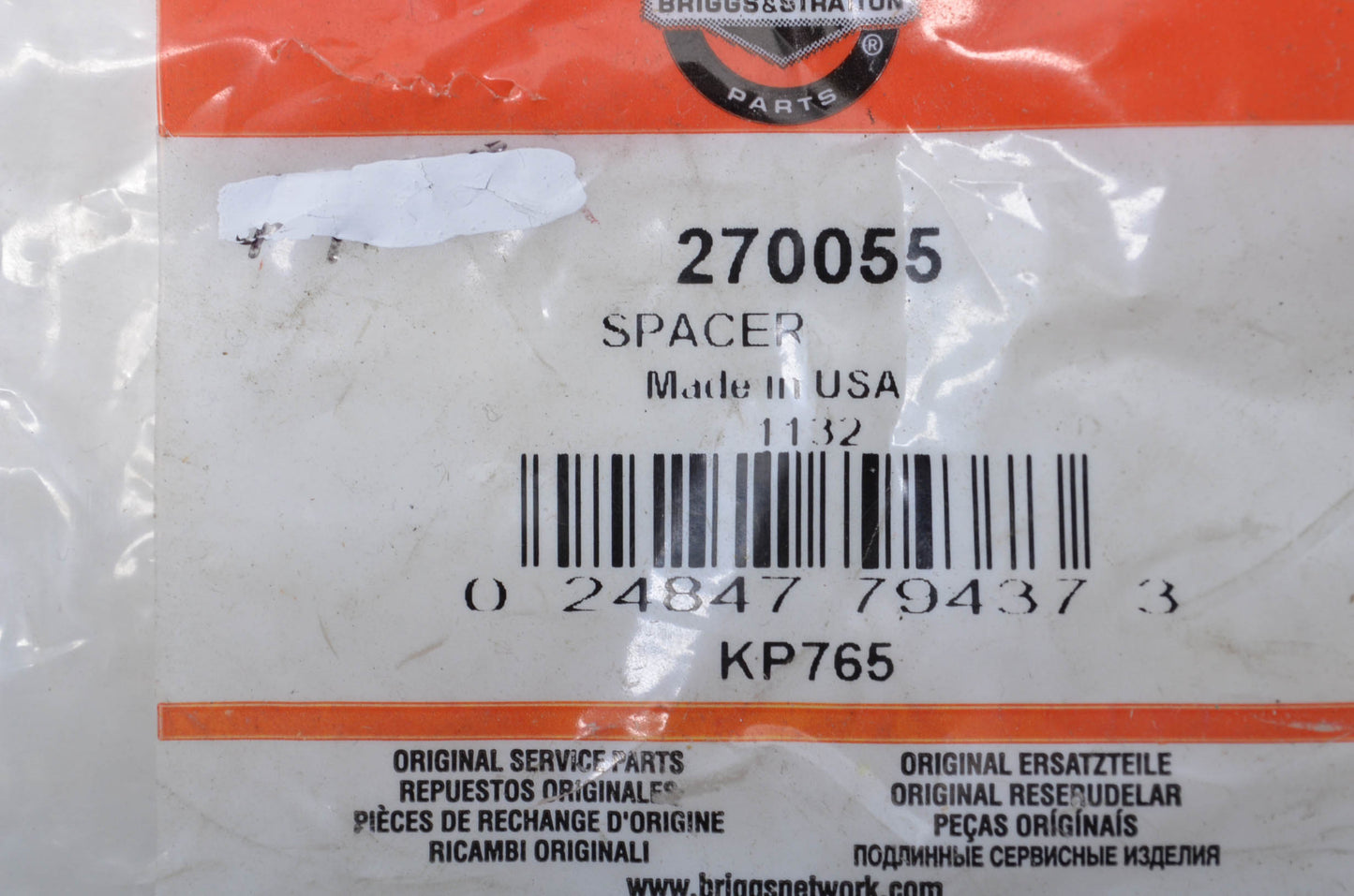 OEM Briggs & Stratton 270055 Air Cleaner Gasket NOS
