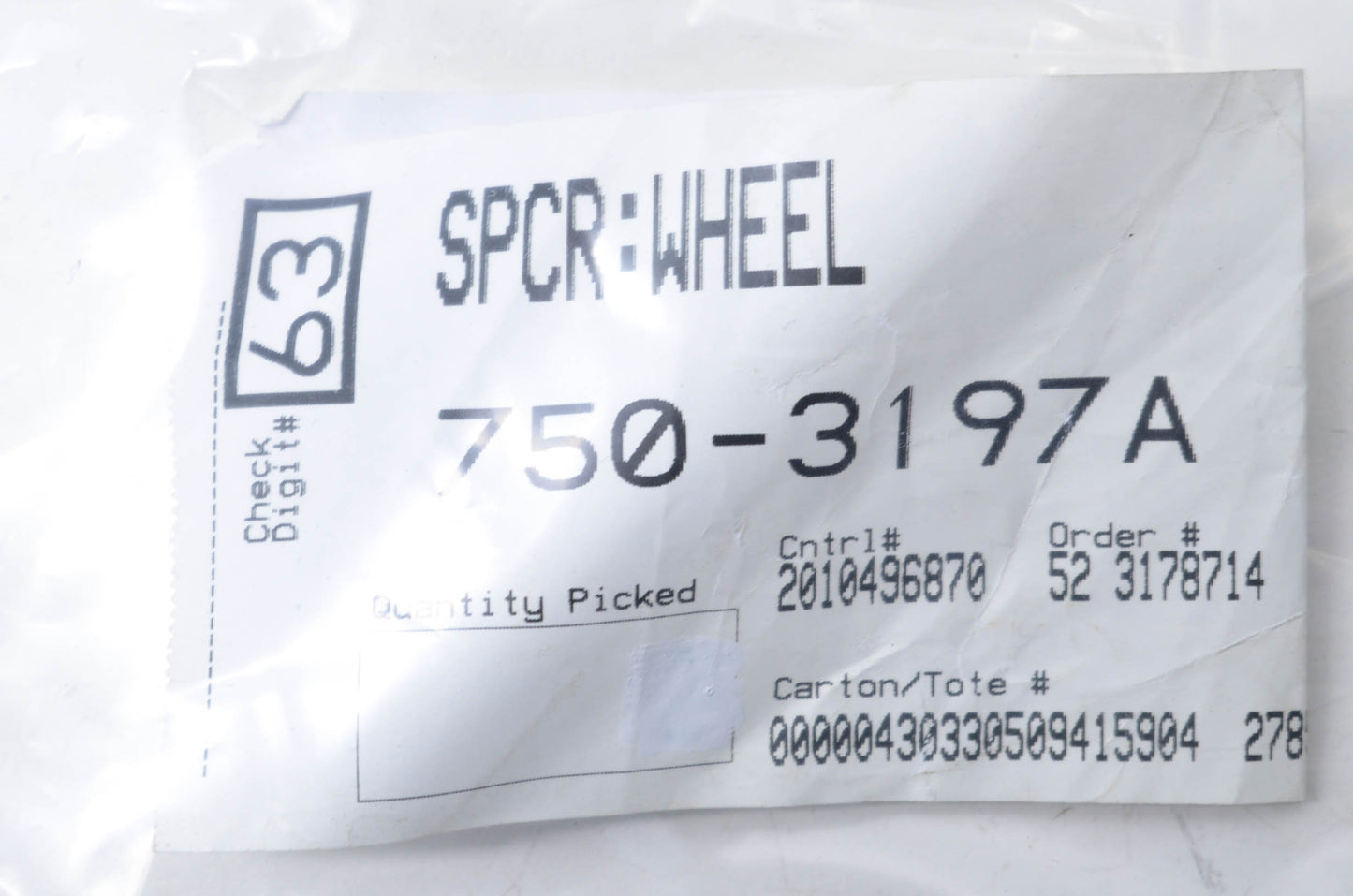 New MTD Wheel Spacer NOS
