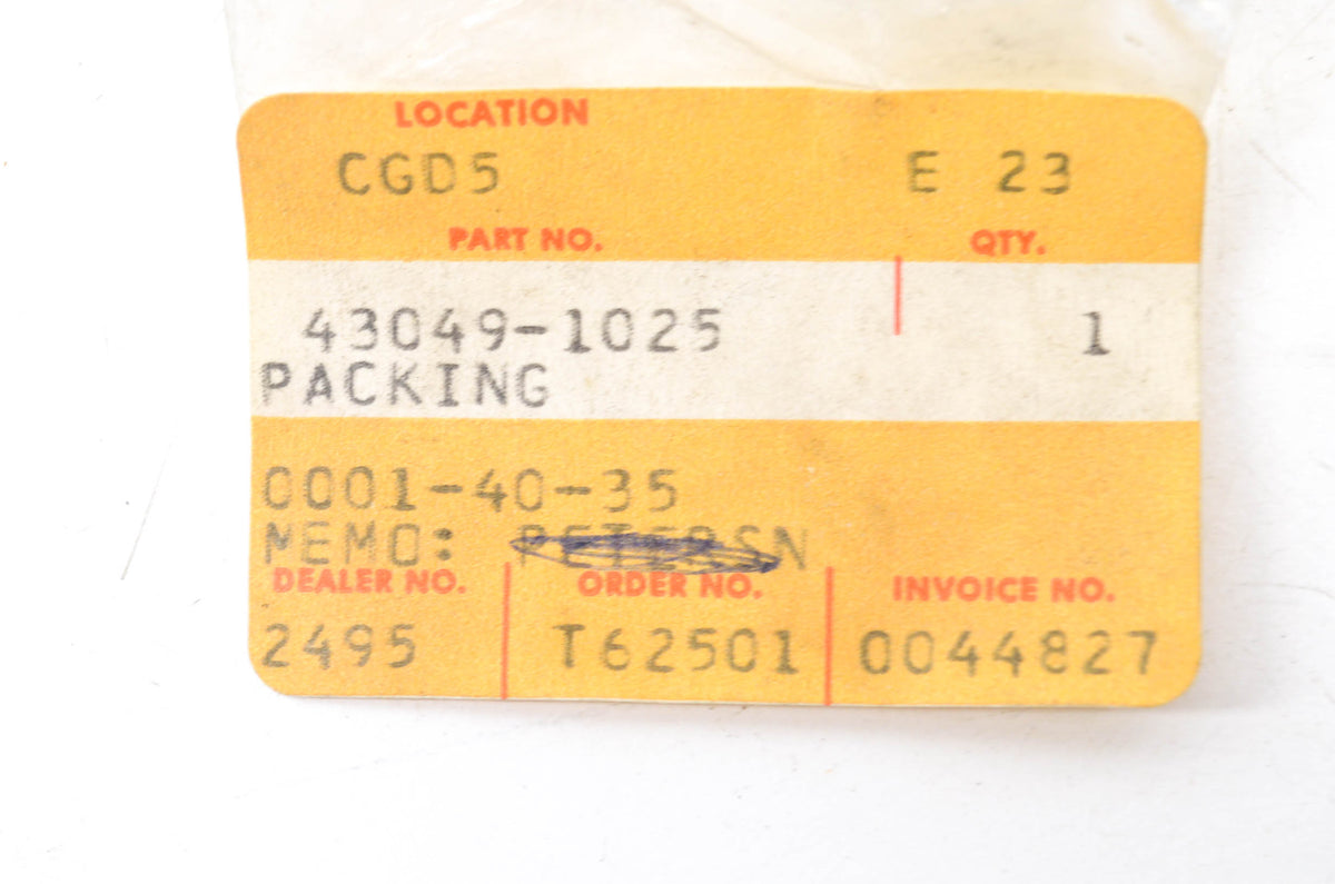 OEM Kawasaki 43049-1025 Packing NOS