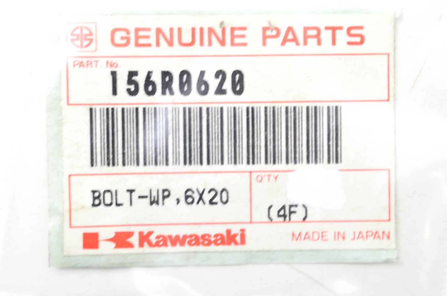 OEM Kawasaki 156R0620 Bolt NOS