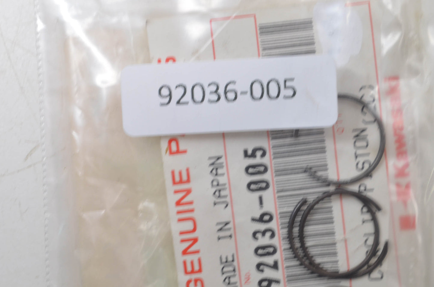 OEM Kawasaki 92036-005 Piston Pin Circlip NOS