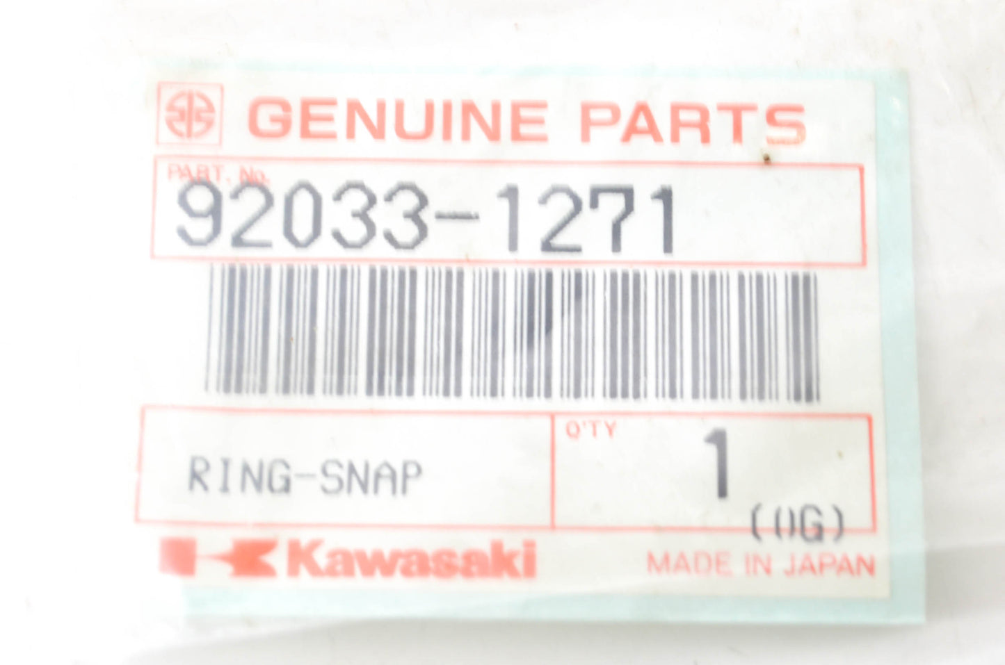 OEM Kawasaki 92033-1271 Snap Ring NOS