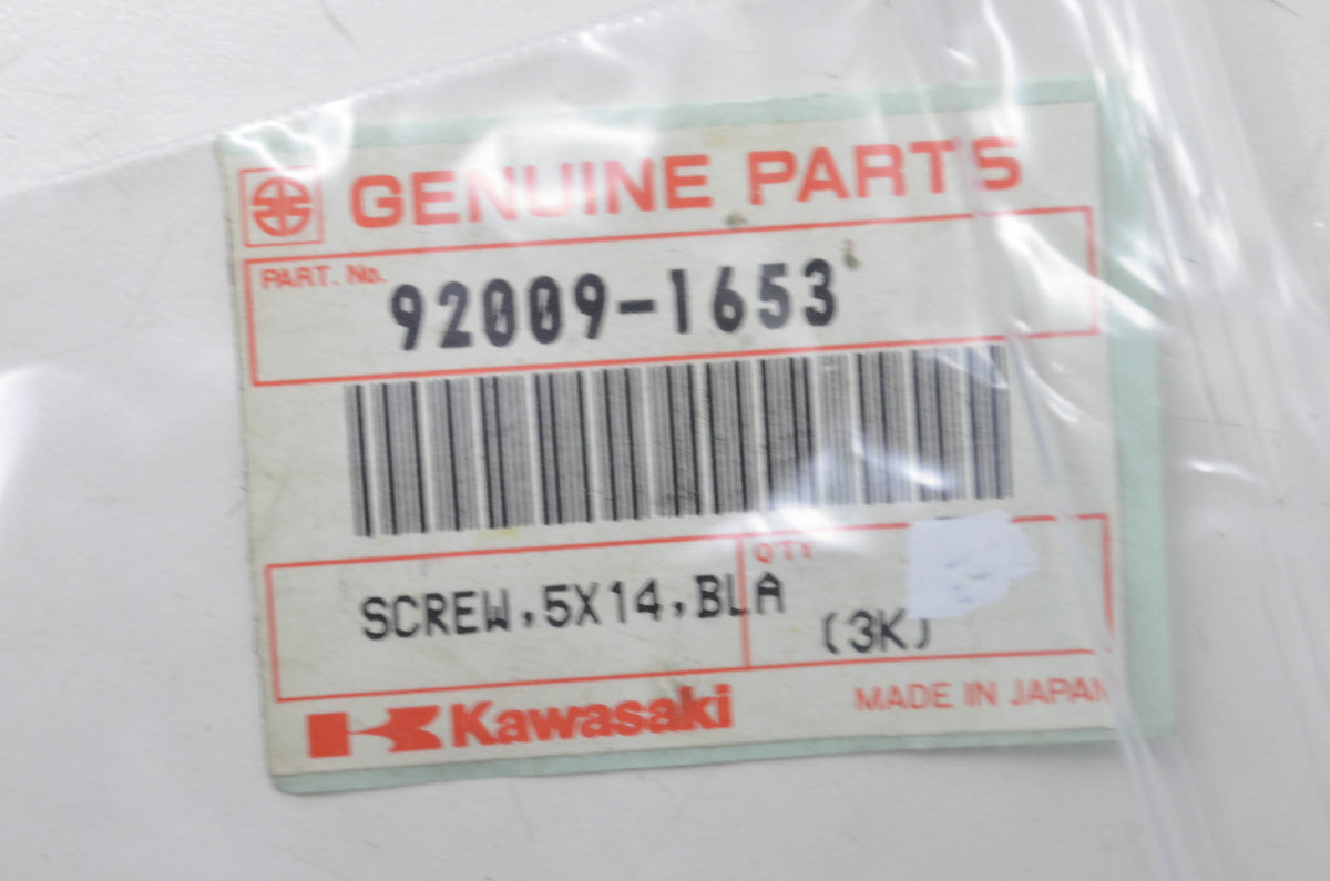 OEM Kawasaki 92009-1653 Screw NOS