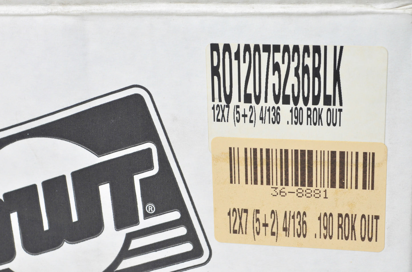 DWT Black Rok-Out Double Rolled Lip Utility Wheel Rim 12X7 5+2 4/136