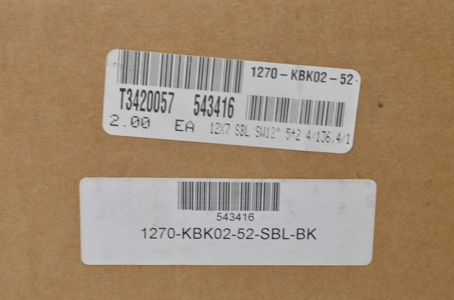 New Hiper Black Sidewinder Wheel Rim 12X7 12' 5+2 4/136,4/137 NOS