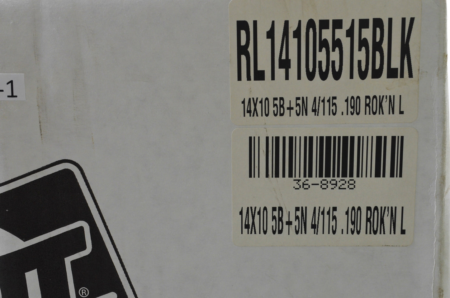 DWT Black Rok'N Lock Beadlock Utility Wheel Rim 14X10 5+5 4/115
