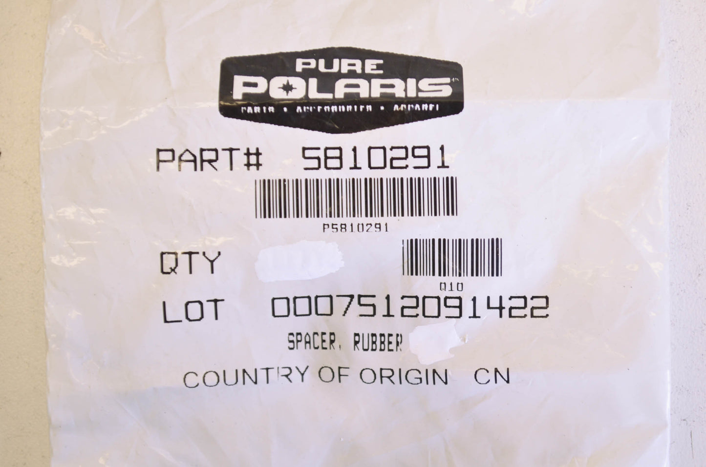 OEM Polaris 5810291 Rubber Spacer NOS