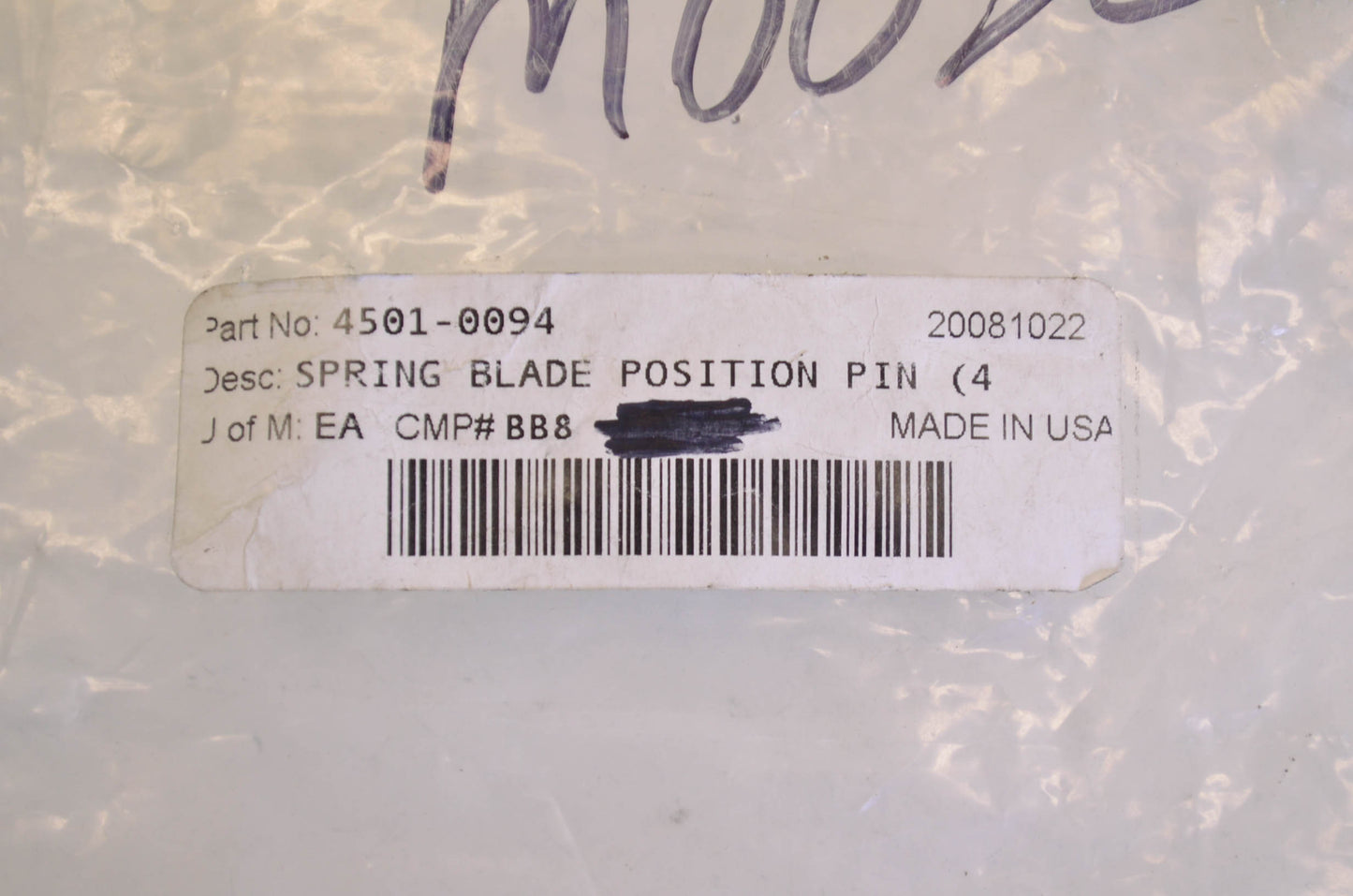 Moose Racing 4501-0094, 20081022 Position Pin Springs Qty 4 NOS