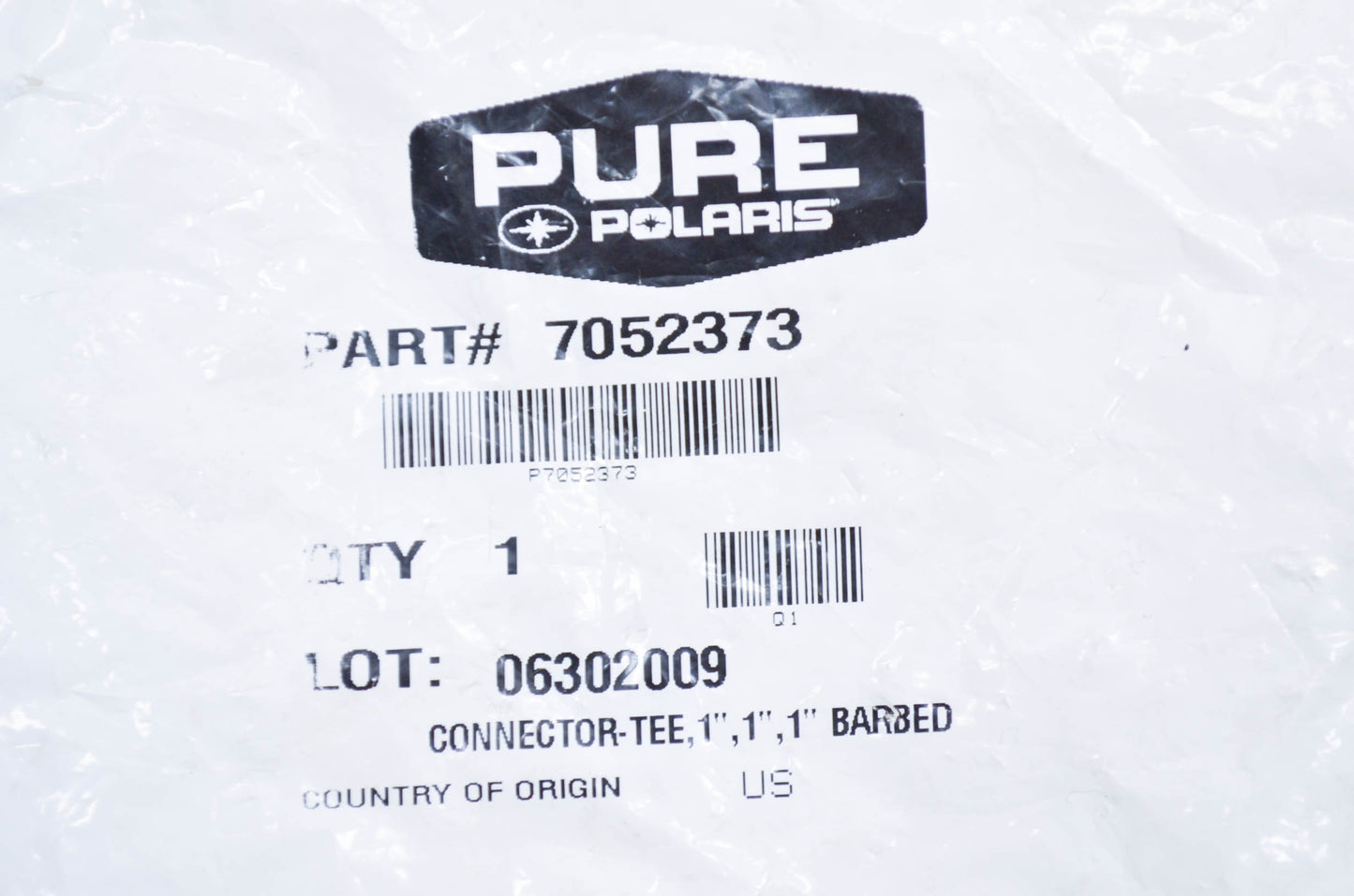 OEM Polaris 7052373 Barbed Tee Connector 1" NOS