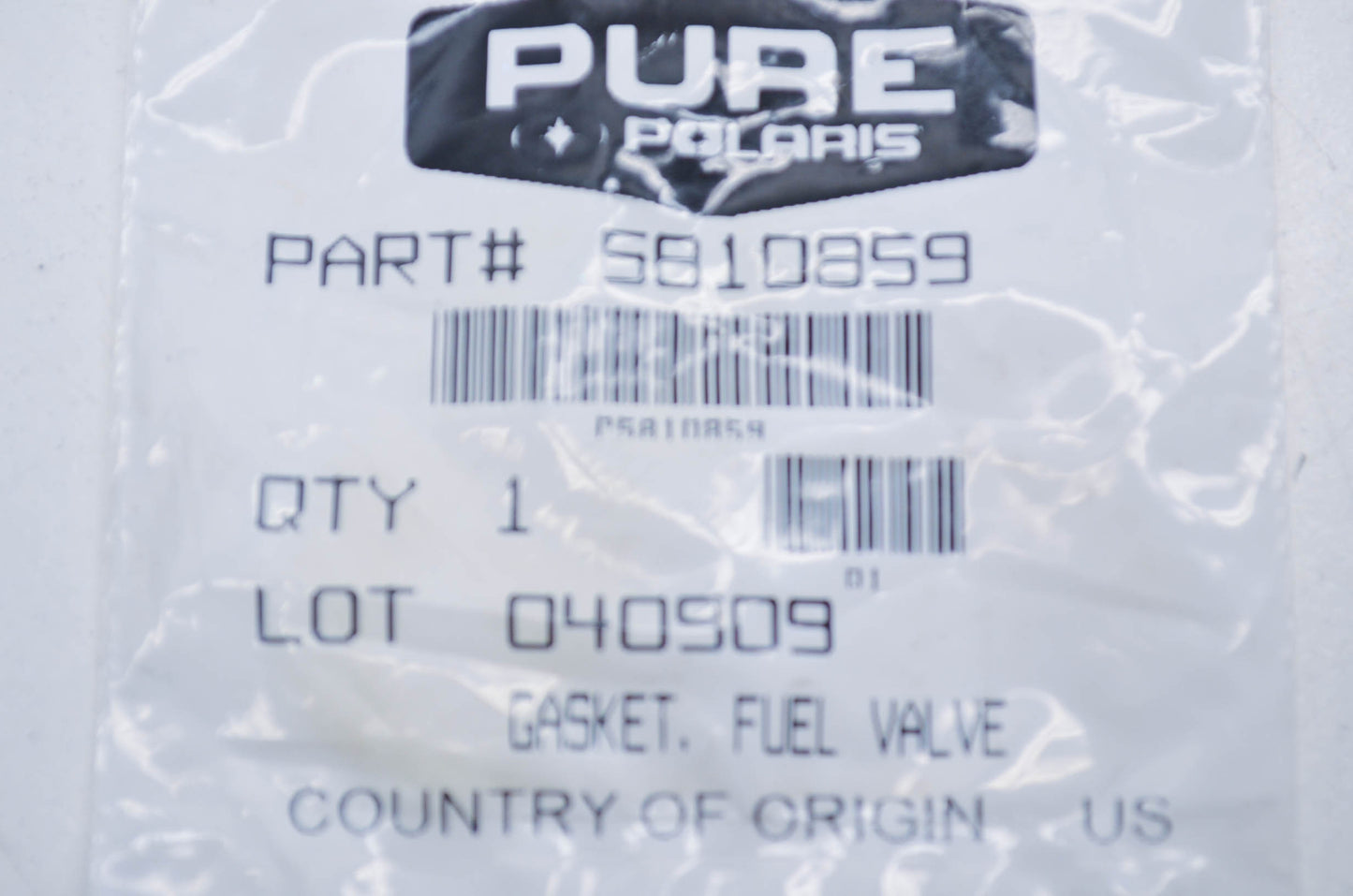 OEM Polaris 5810859 Fuel Valve Gasket NOS