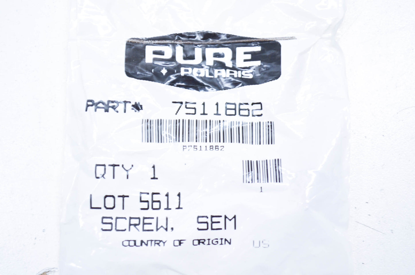 OEM Polaris 7511862 Screw NOS
