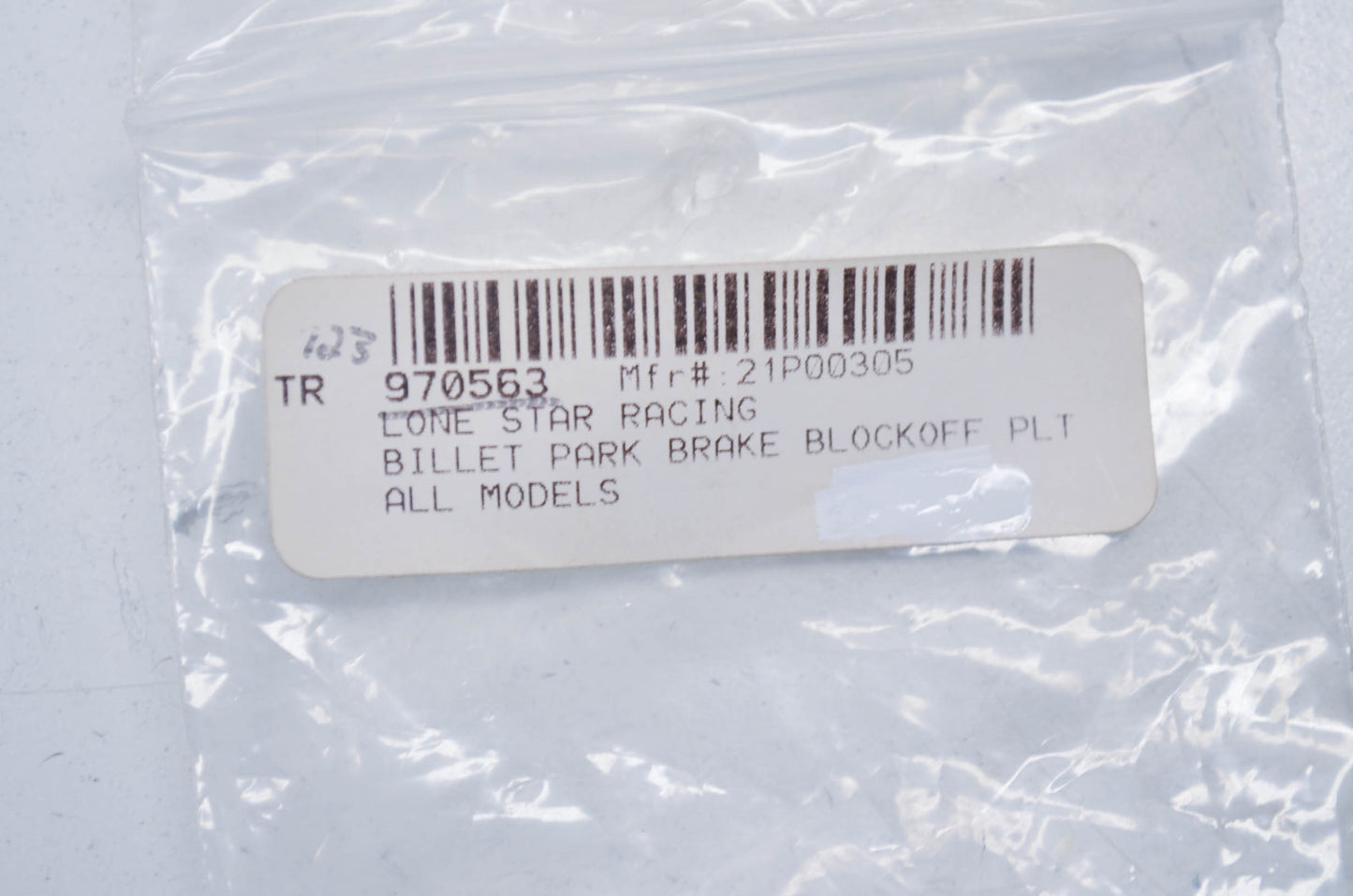 New Lone Star Racing Universal Billet Parking Brake Block Off Plate NOS