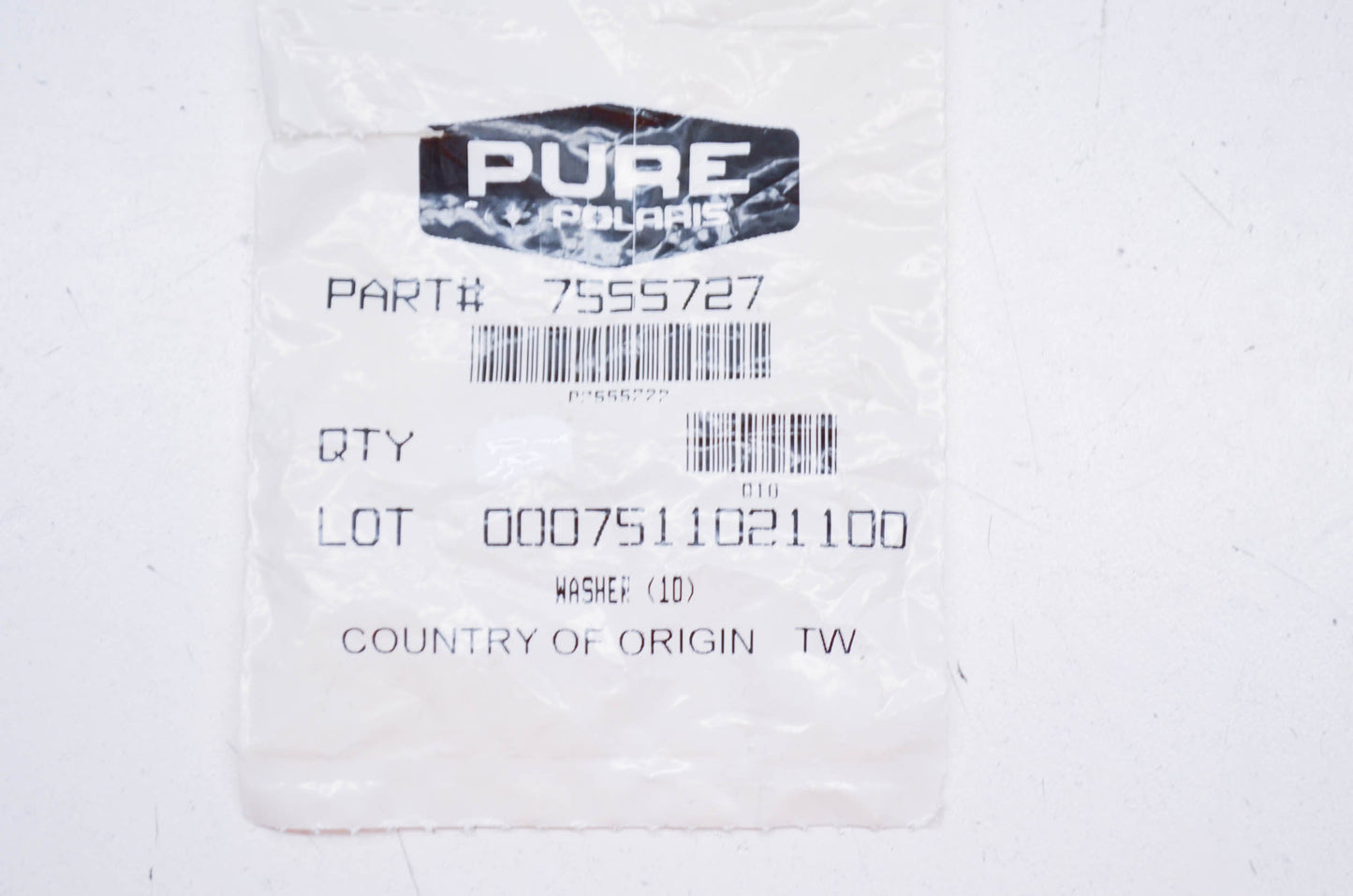 OEM Polaris 7555727 Washer Qty 4 NOS