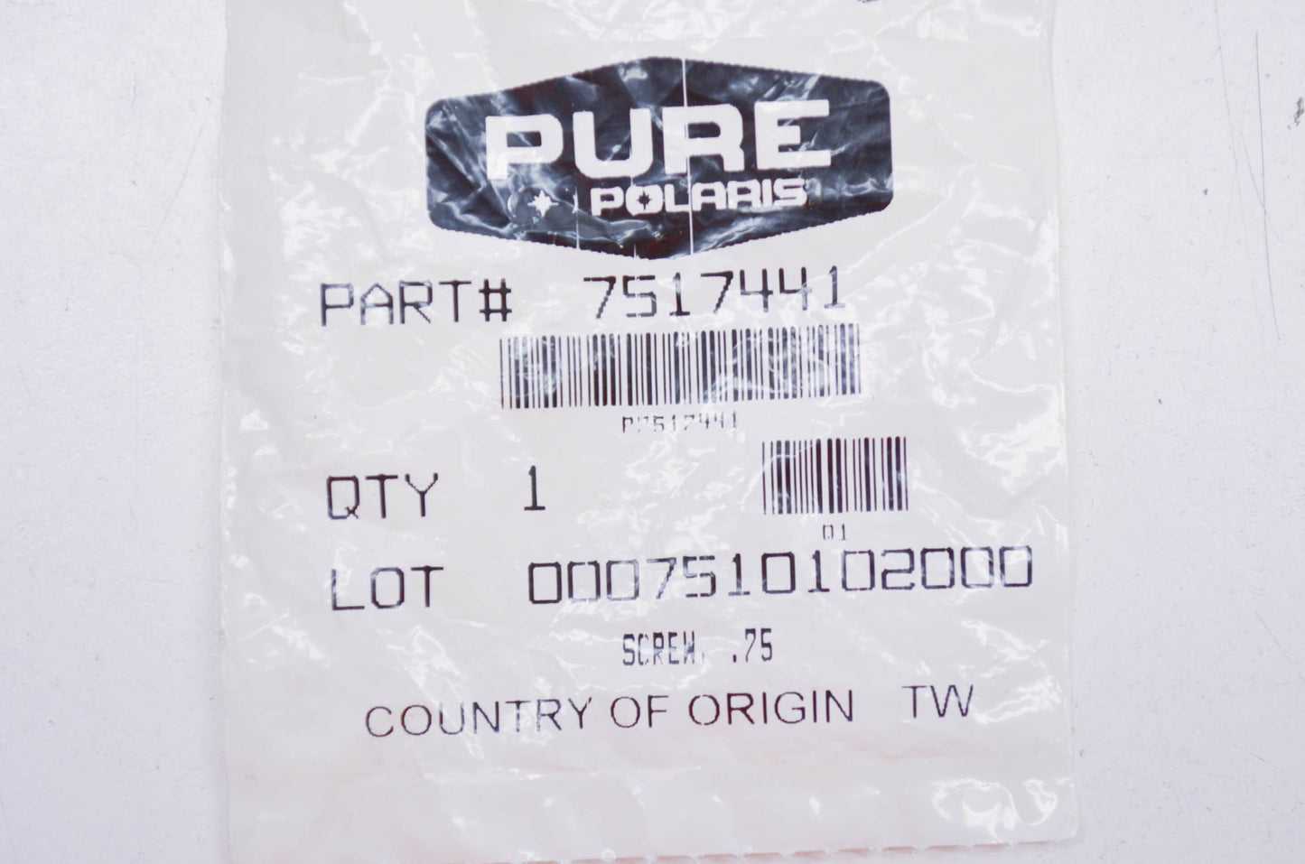 OEM Polaris 7517441 Screw .75 NOS
