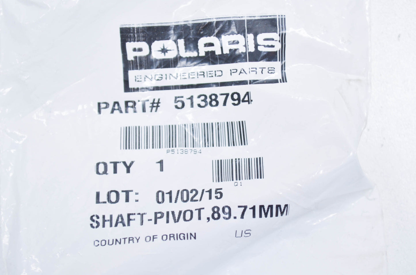 New OEM Polaris Pivot Shaft NOS