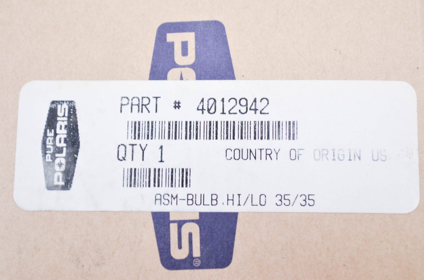 OEM Polaris 4012942 Hi/Lo 35/35 Bulb Assembly NOS