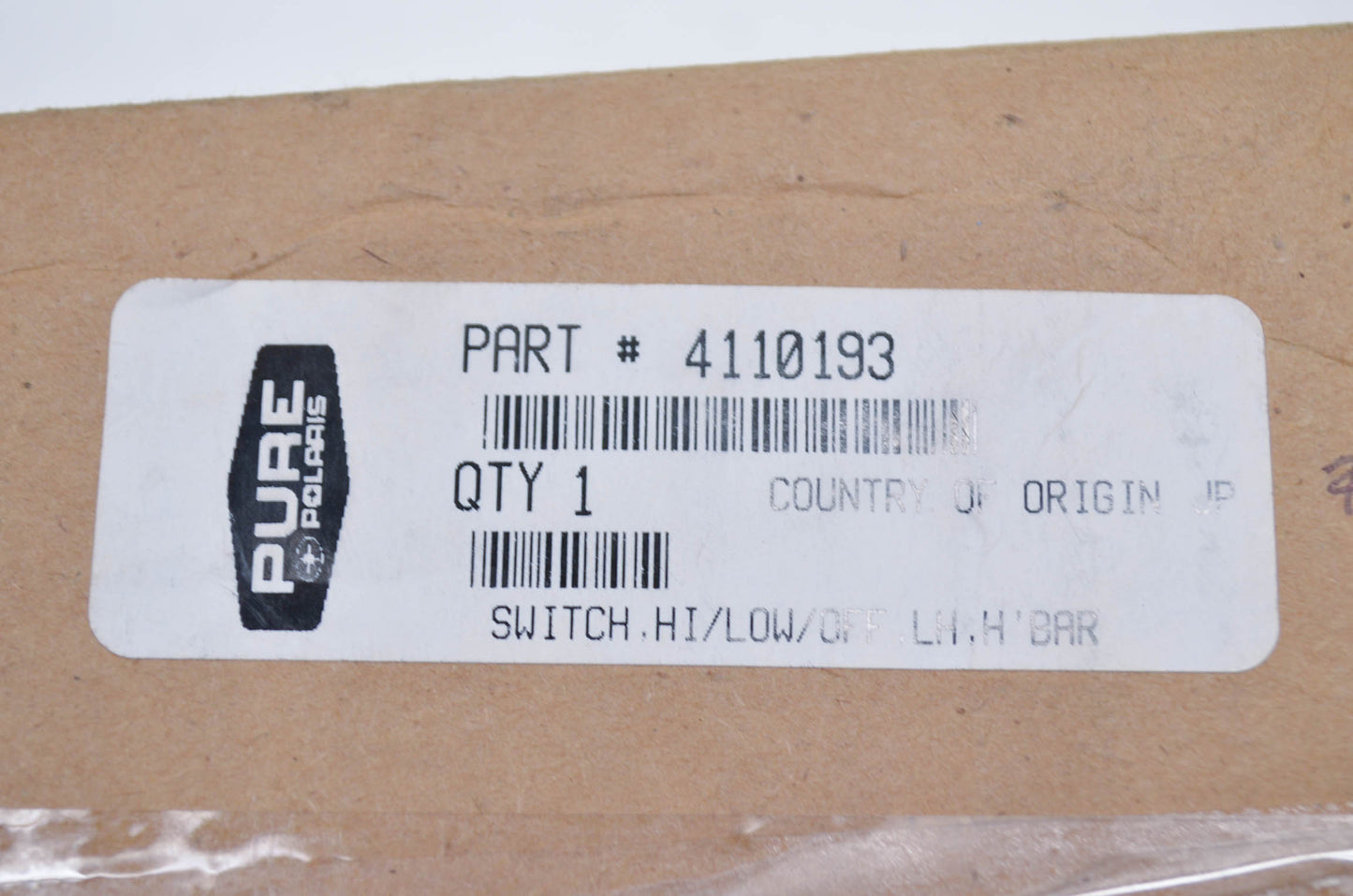 OEM Polaris 4110193 Left Hand Handlebar Hi/Low/Off Switch NOS