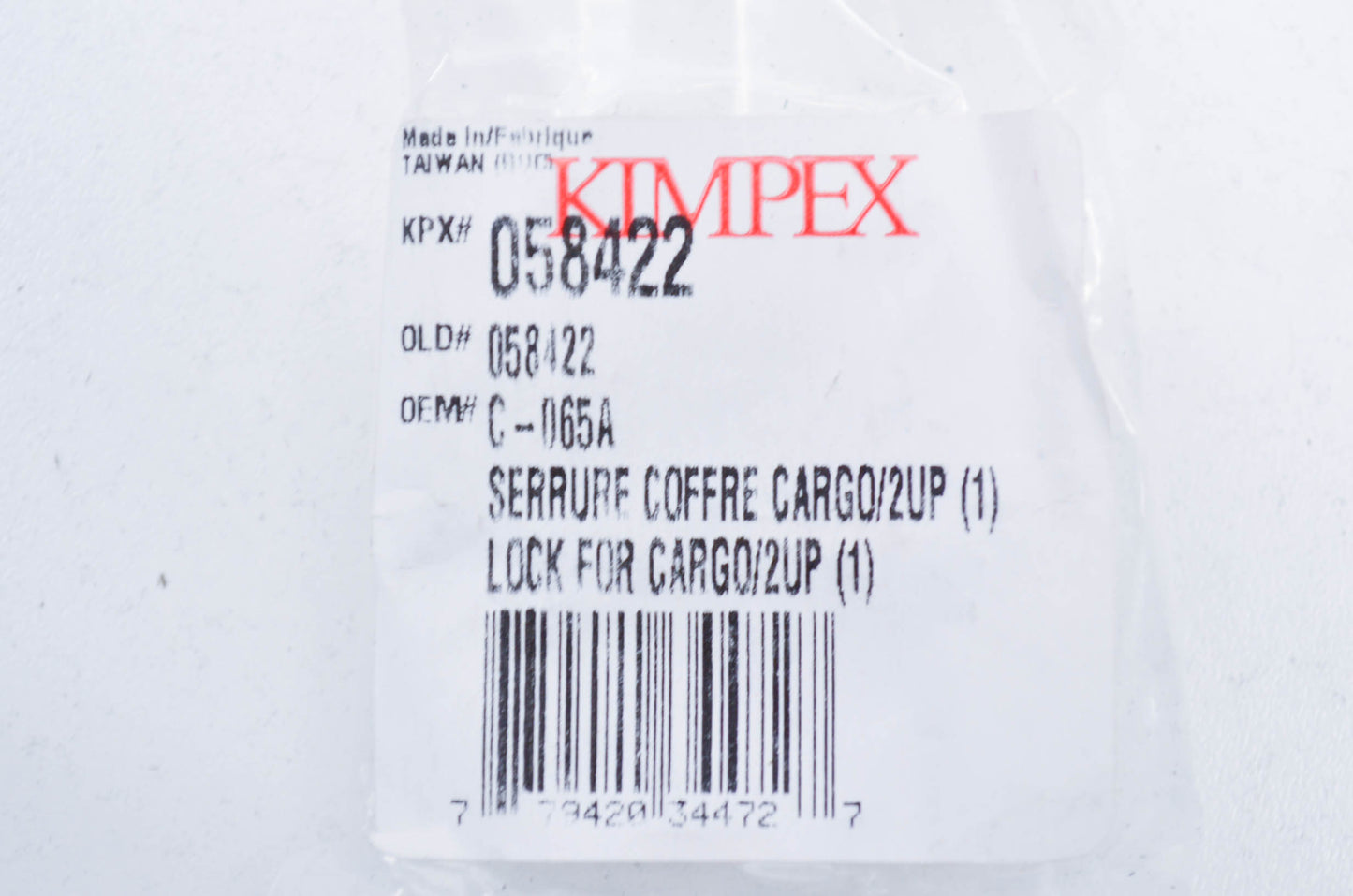 New Kimpex Cargo/2-Up Lock NOS