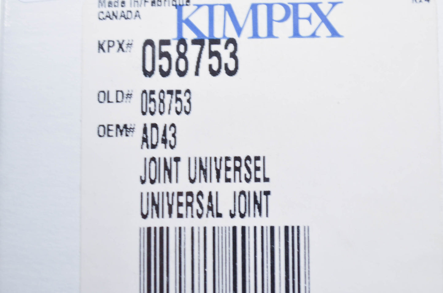 Kimpex 58753, 058753, AD43 Suzuki Universal Joint Kit NOS
