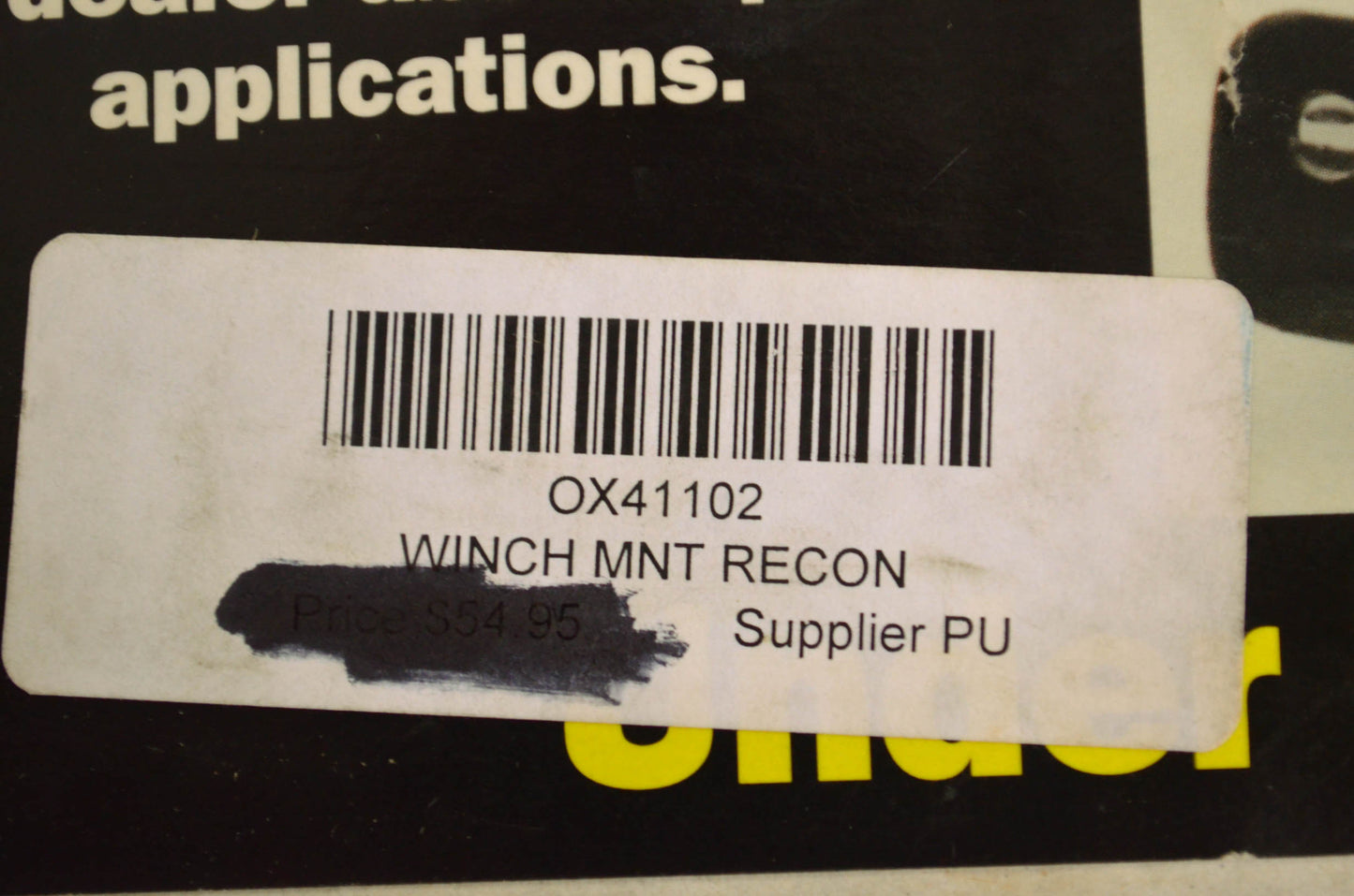 Oxlite OX41102 Winch Mount Kit NOS