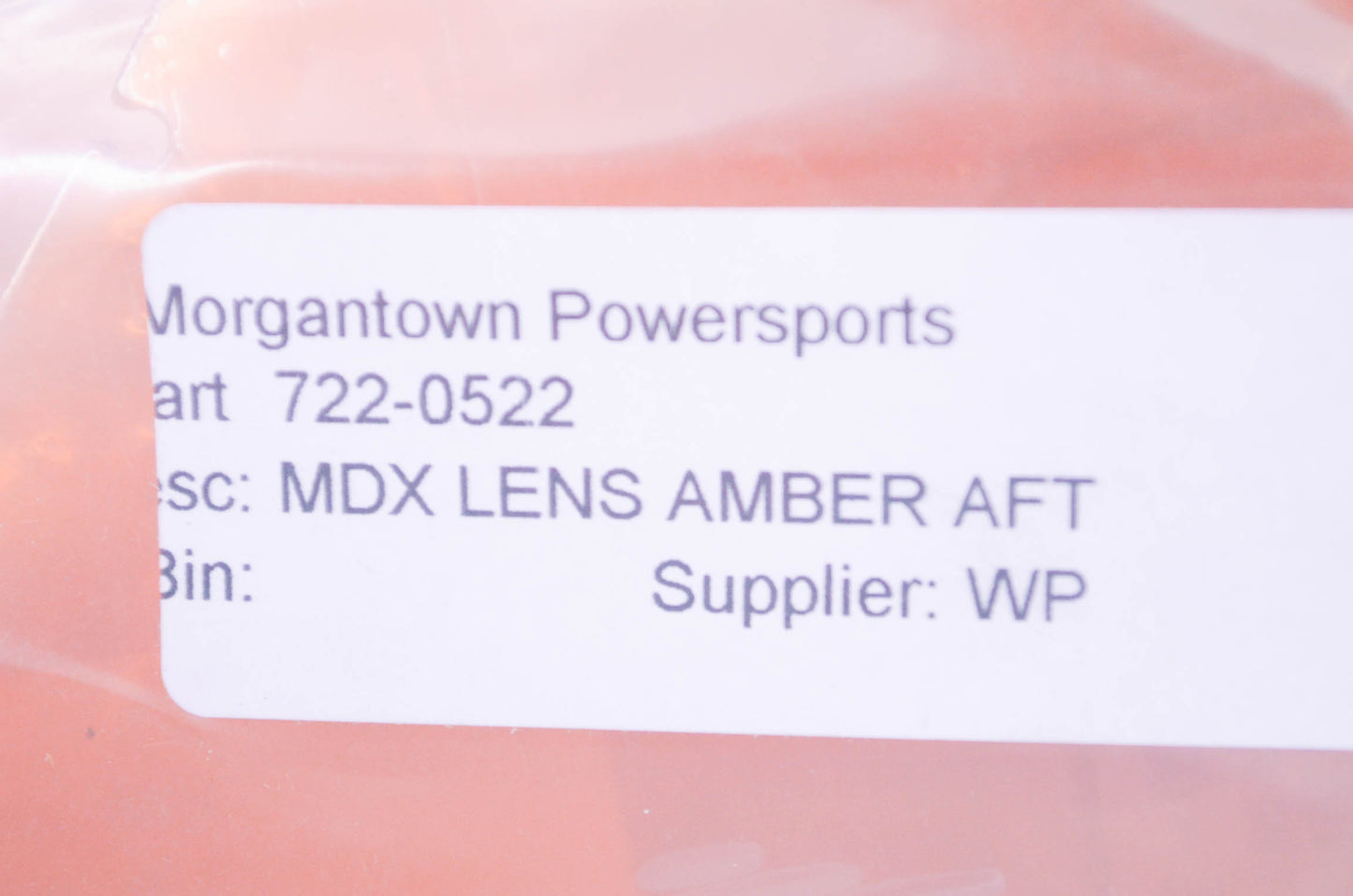 Dragon 722-0522 MDX Amber Lens NOS