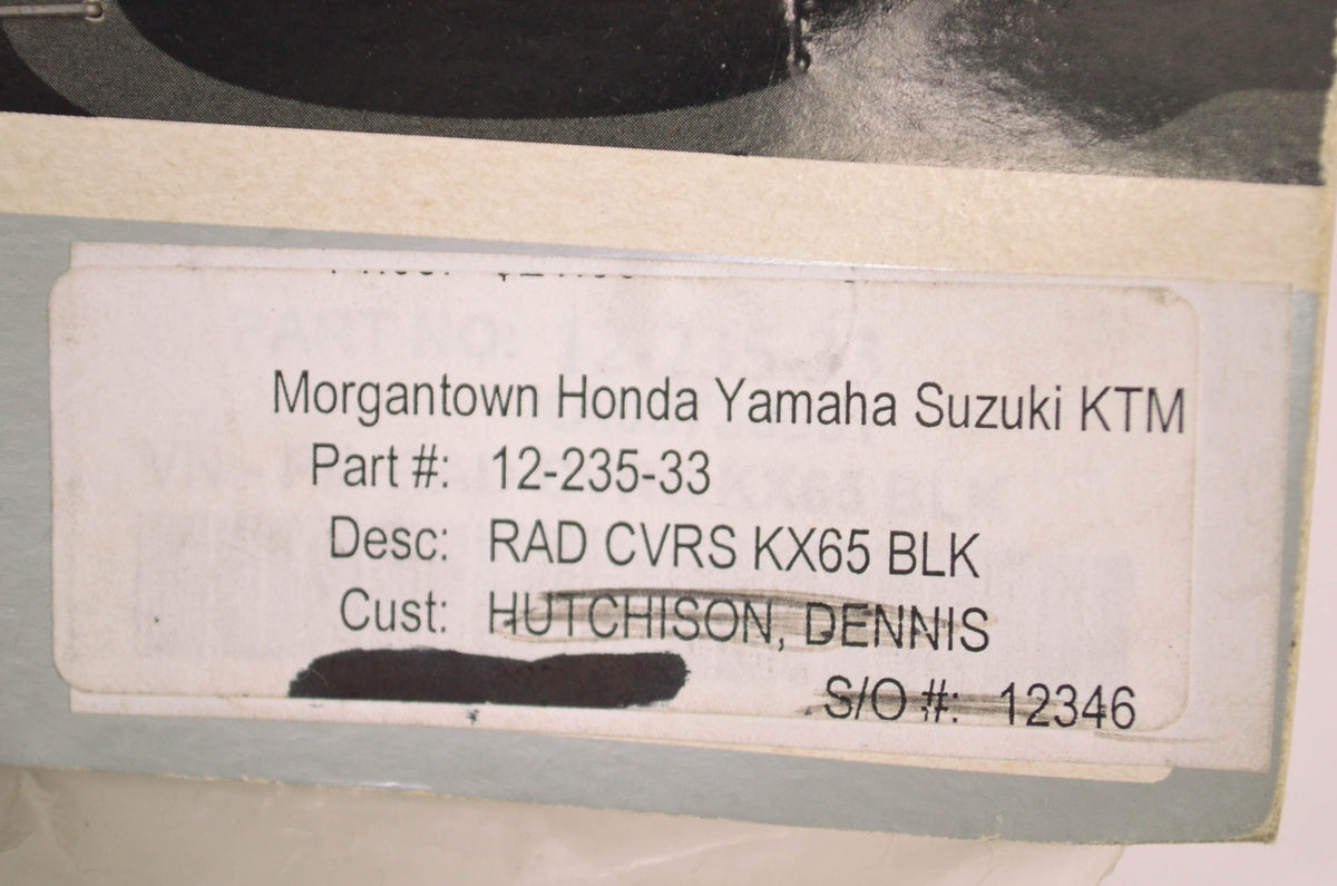 UFO 12-235-33 Black Radiator Cover Qty 2 NOS