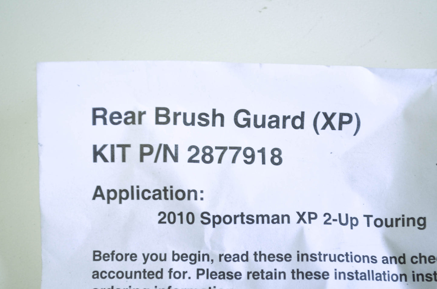 New OEM Polaris 2010 Sportsman Touring 550 850 Rear Bumper Brushgaurd Kit NOS