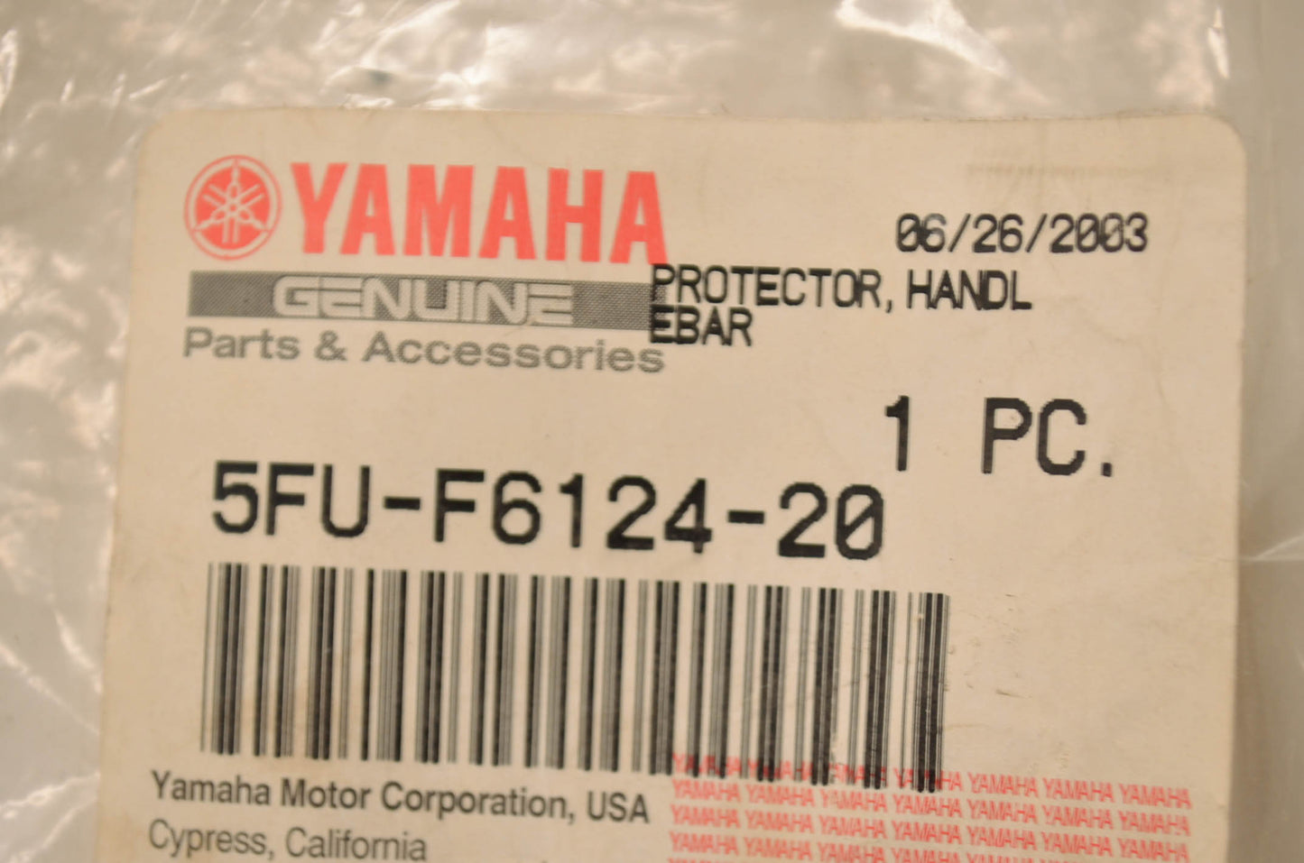 New OEM Yamaha 2002-2006 Big Bear 400 Handlebar Cover Protector NOS