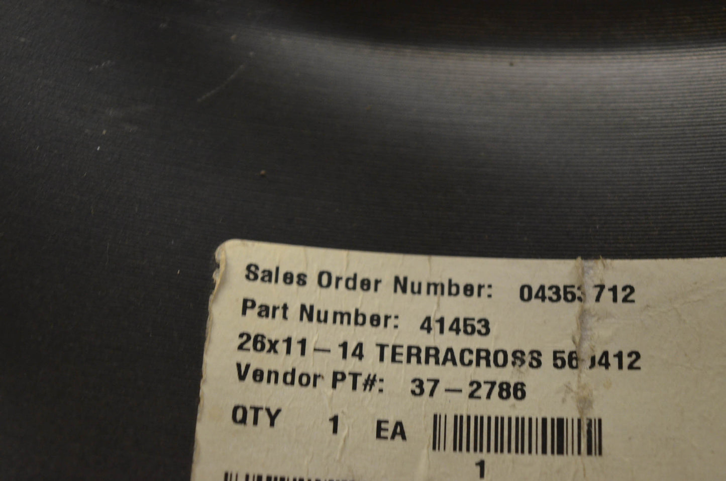 ITP 41453, 37-2786 26X11-14 Terracross Black Wheel Rim
