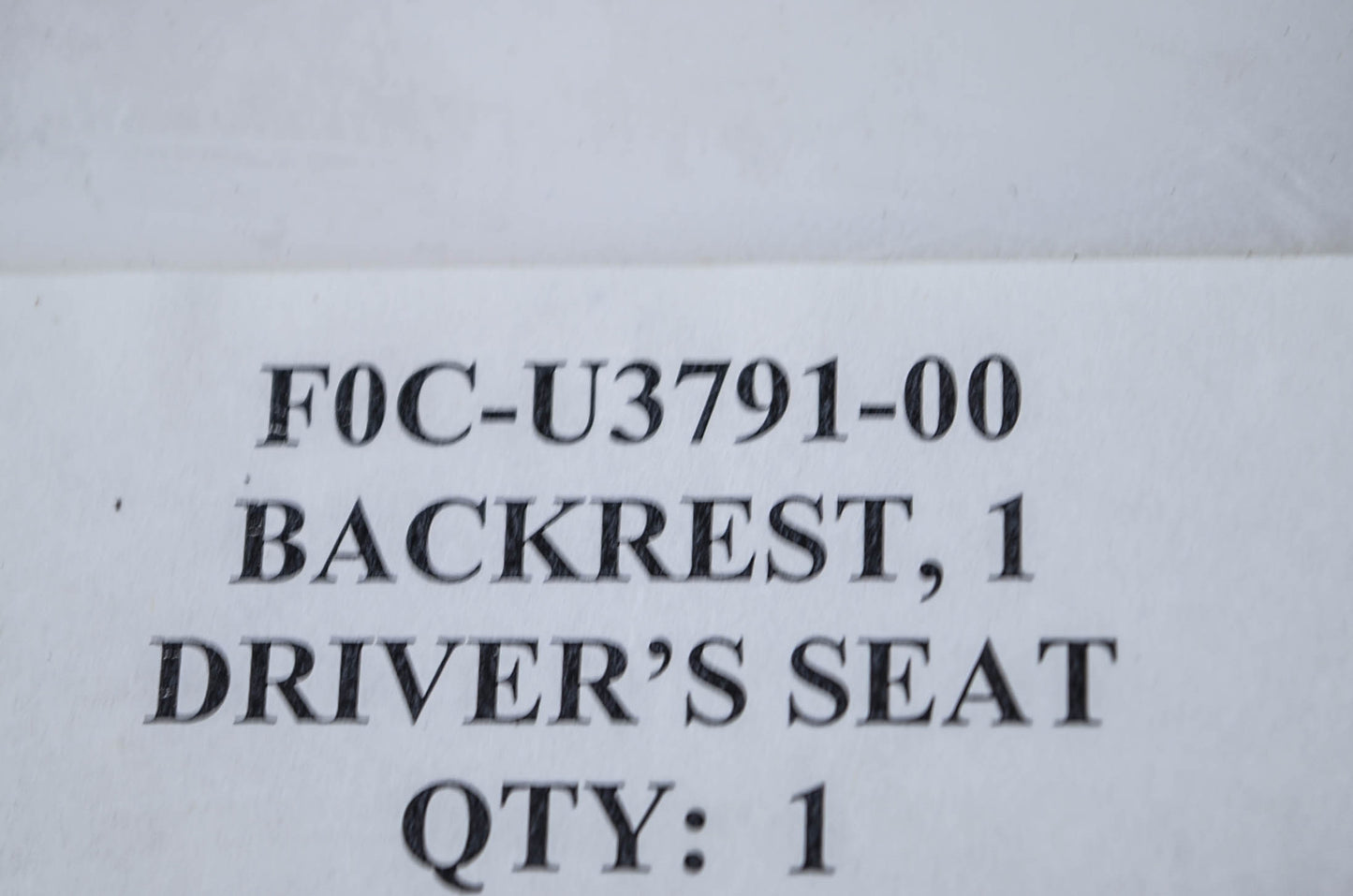 OEM Yamaha F0C-U3791-00-00 Driver Seat Back Backrest 1 NOS