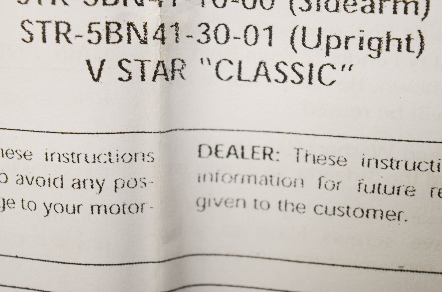 OEM Yamaha STR5-BN41-30-01 V Star Classic Chrome Upright Backrest NOS