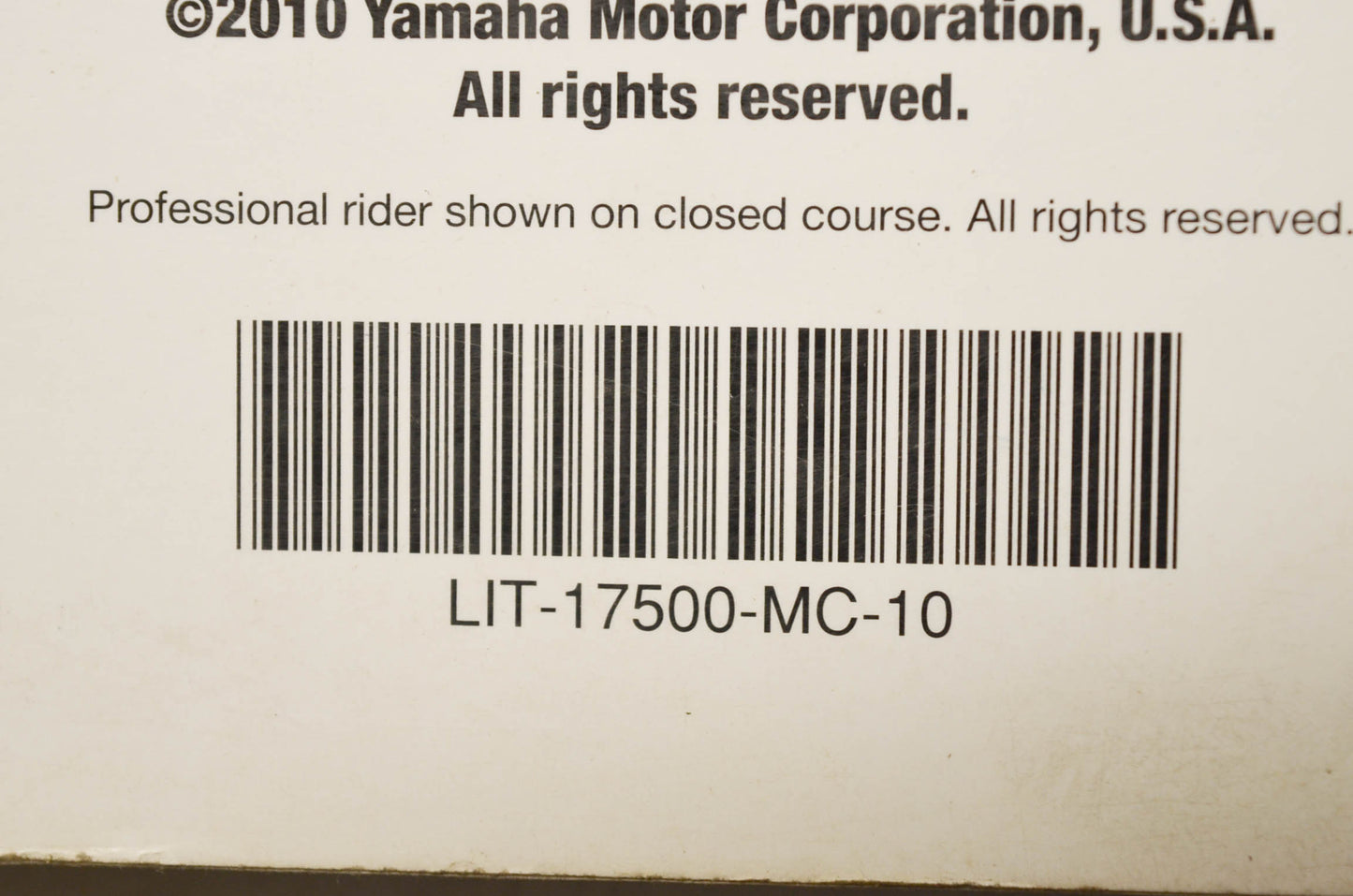 OEM Yamaha LIT-17500-MC-10 Technical Update 10 Motorcycle/Scooter