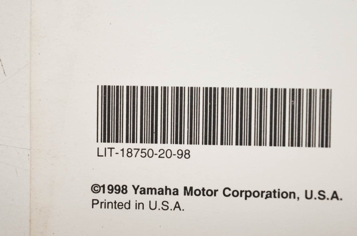 OEM Yamaha LIT-18750-20-98 JET BOAT 96-98 FLAT Manual