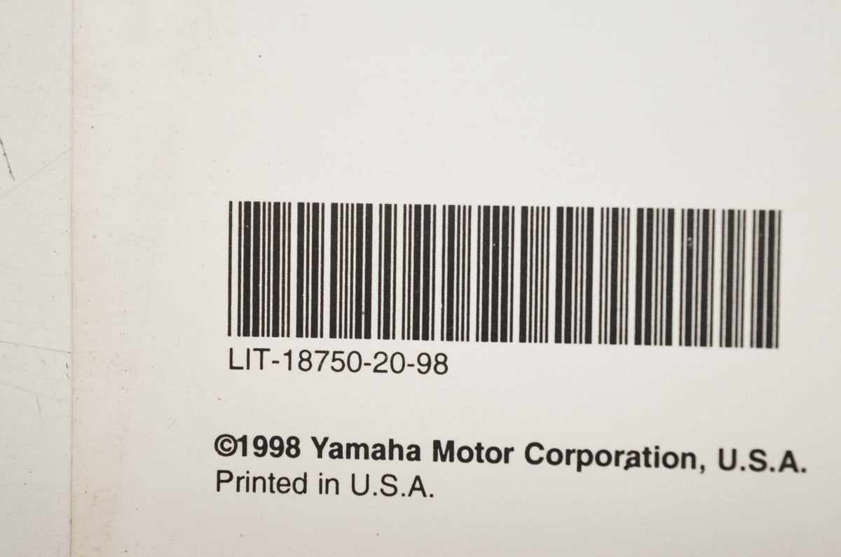 OEM Yamaha LIT-18750-20-98 JET BOAT 96-98 FLAT Manual