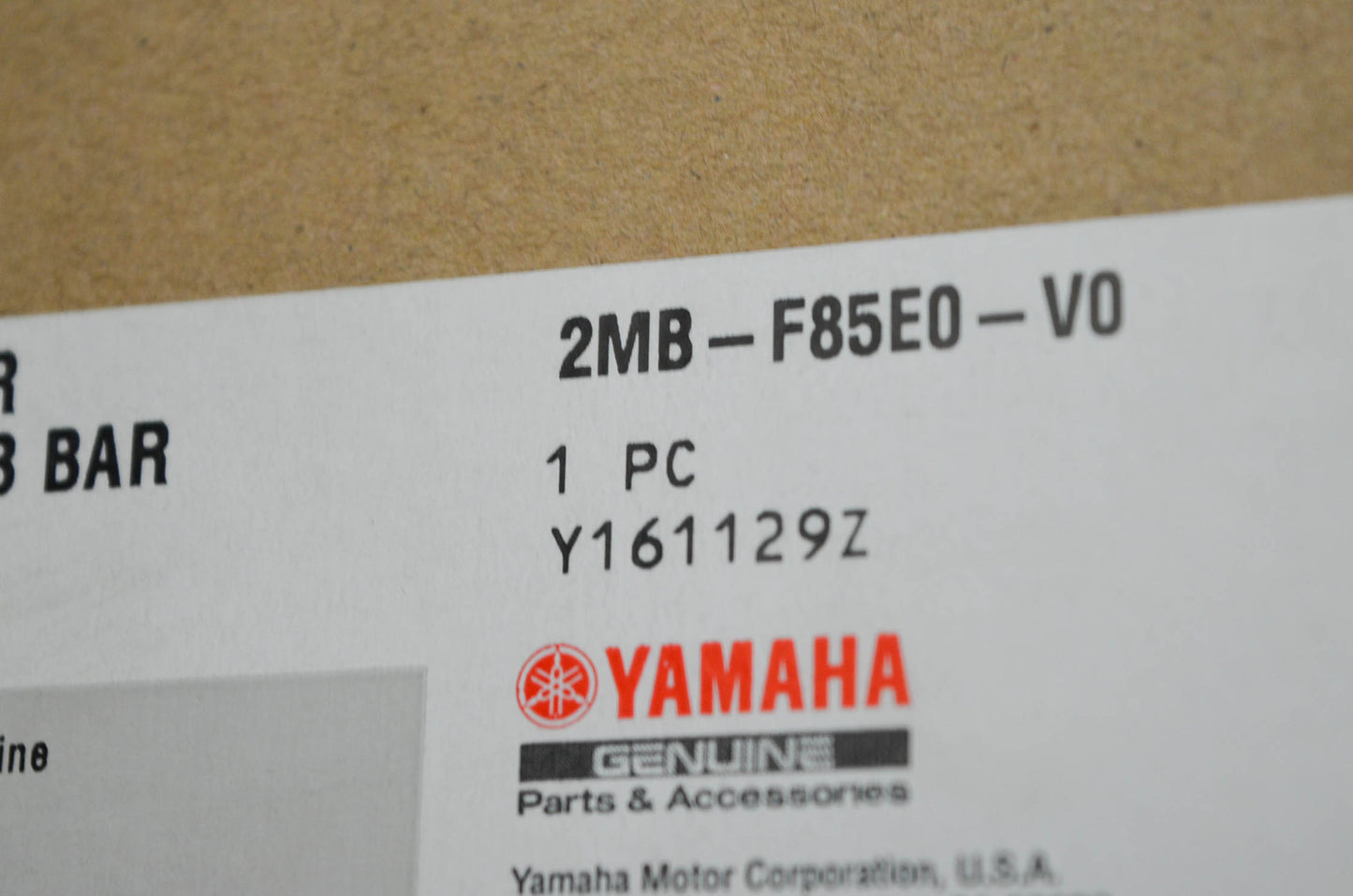 New OEM Yamaha 2016-2018 Wolverine Rear Bumper Grab Bar NOS