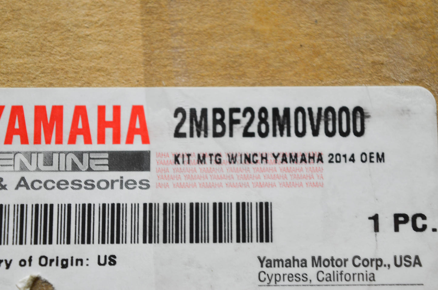 OEM Yamaha 2MB-F28M0-V0-00 Front Winch Mount Kit NOS