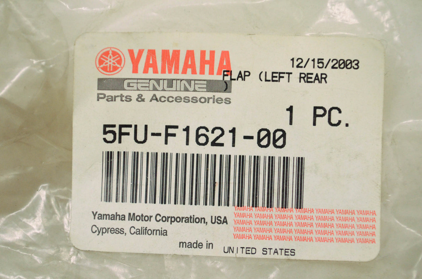 New OEM Yamaha 2000-2006 Big Bear 400 Rear Left Flap NOS