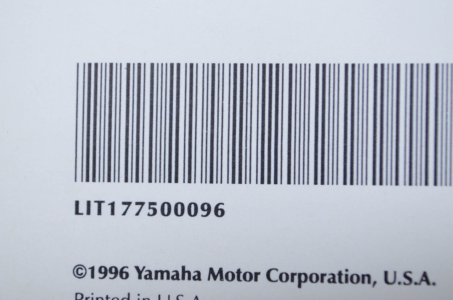 OEM Yamaha LIT-17750-00-96 1994 1995 1996 ATV Flat Rate Manual