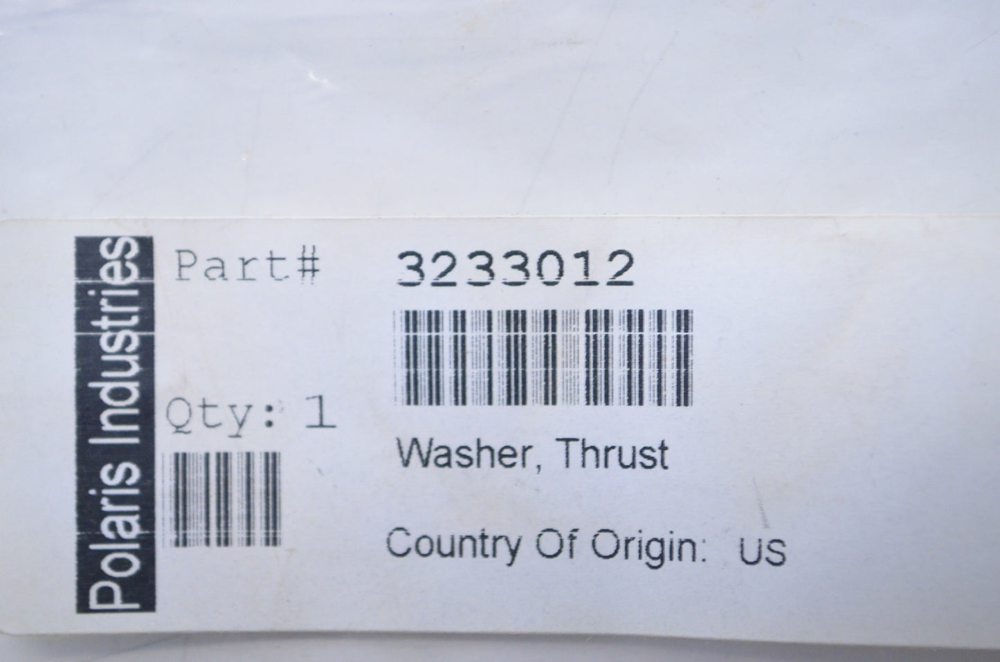 OEM Polaris 3233012 Washer NOS