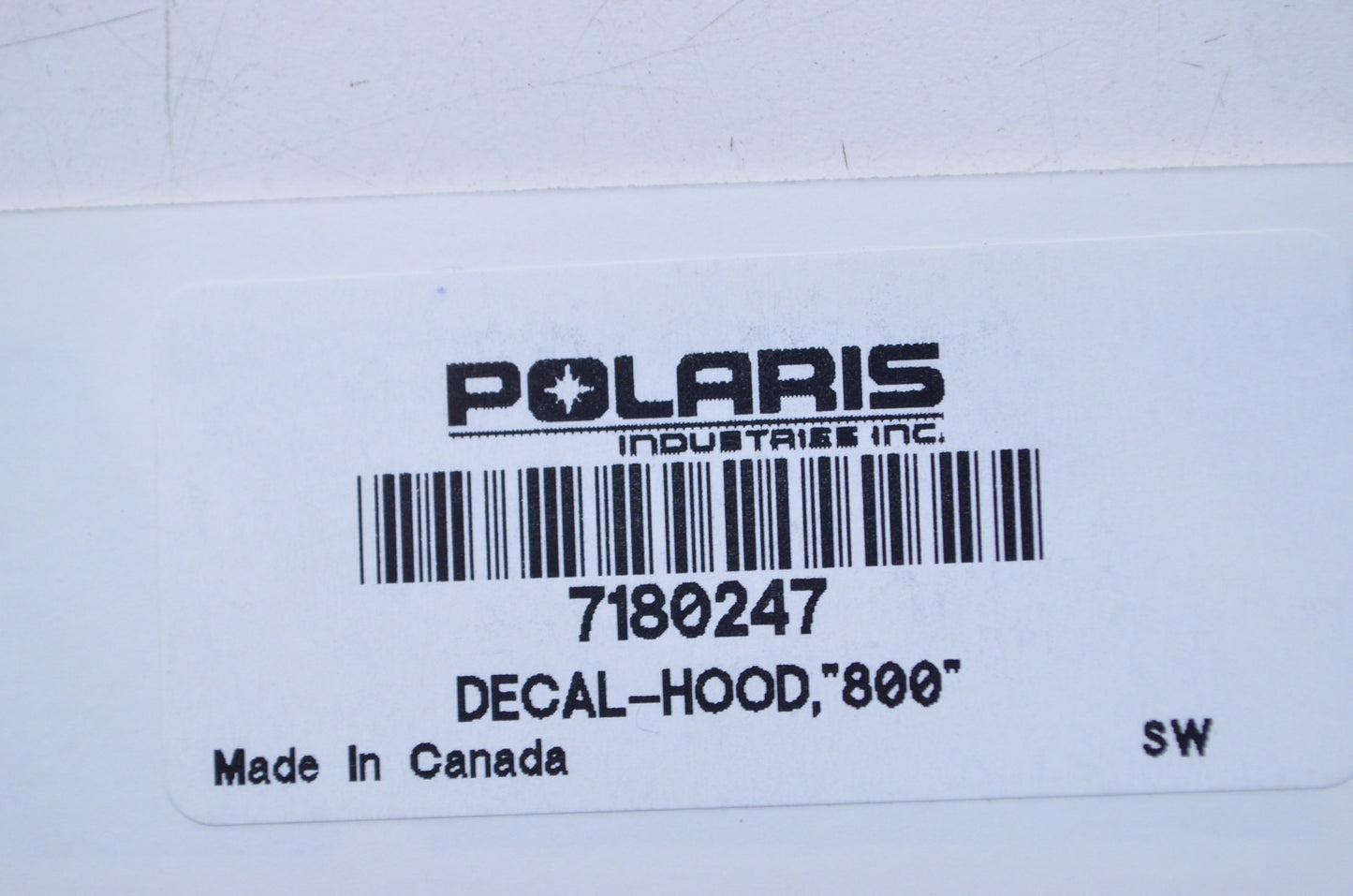 OEM Polaris 7180247 Hood Decal "800" NOS