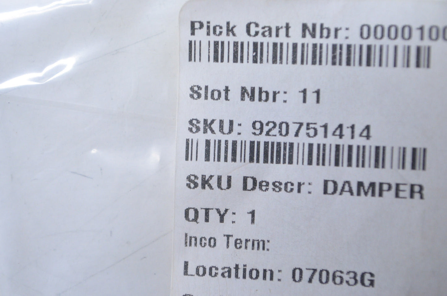 OEM Kawasaki 920751414 Damper NOS