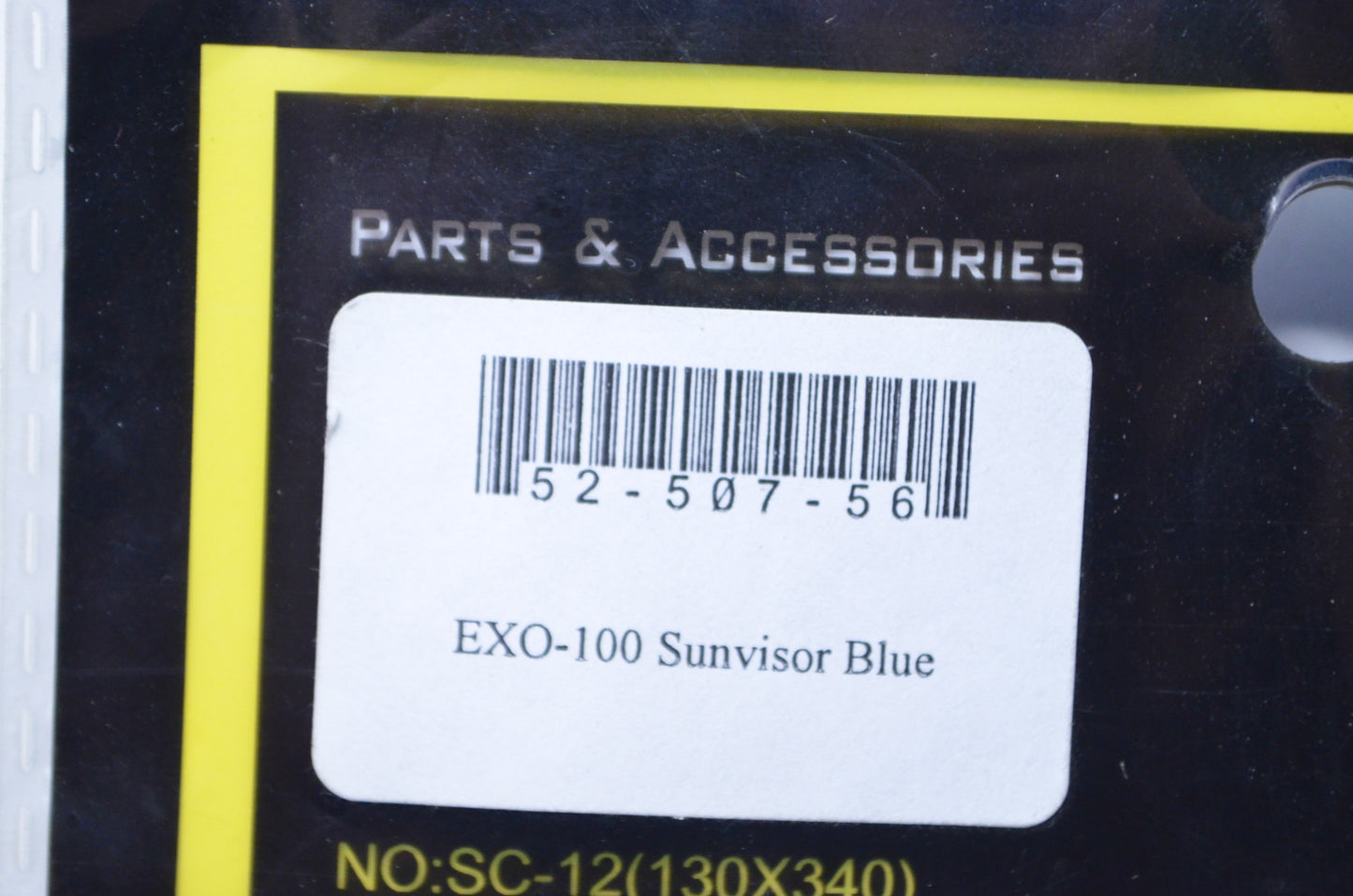 Scorpion 52-507-56 EXO-100 Blue Speedview Sun Visor NOS