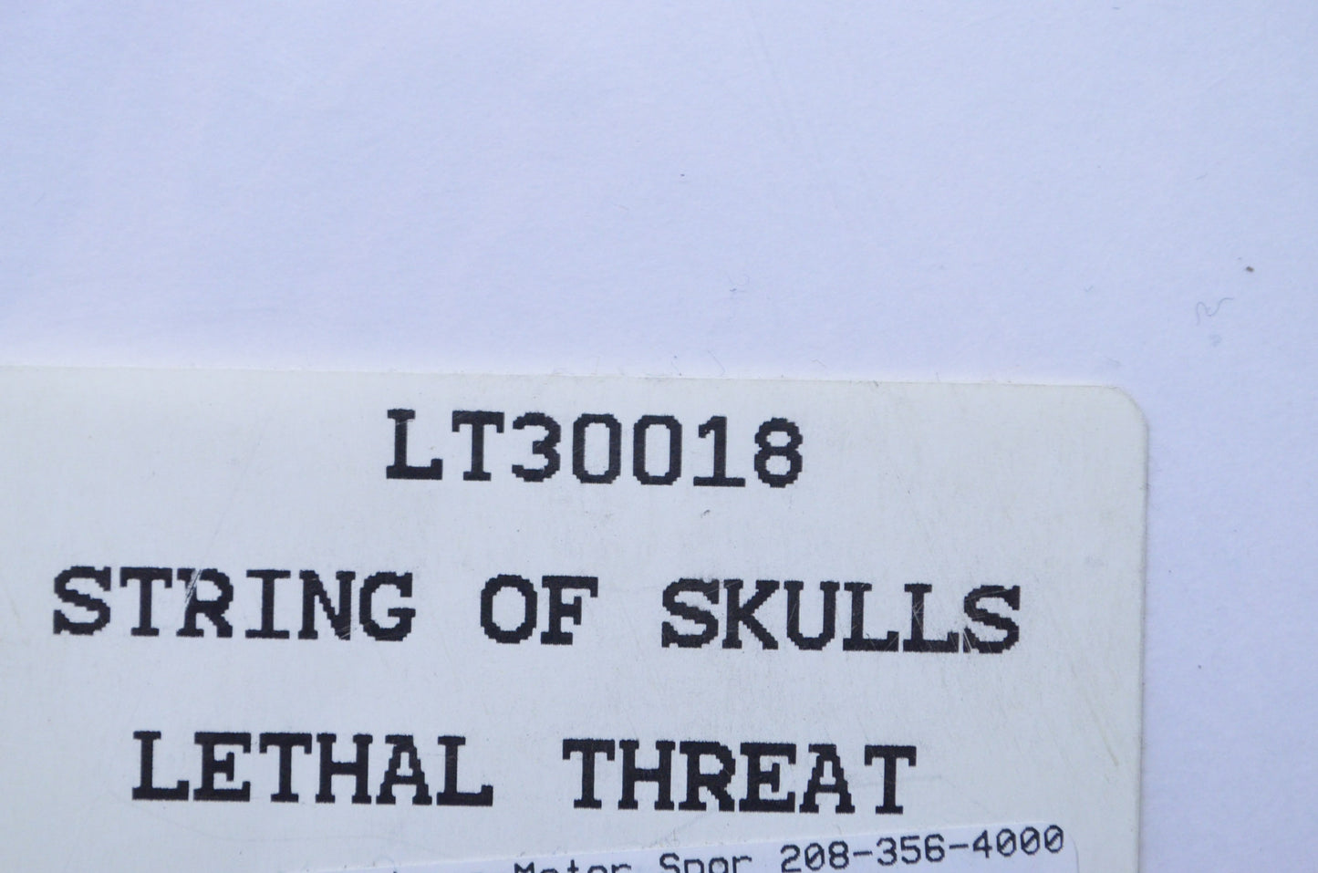New Lethal Threat String of Skulls Embroidered Patch NOS
