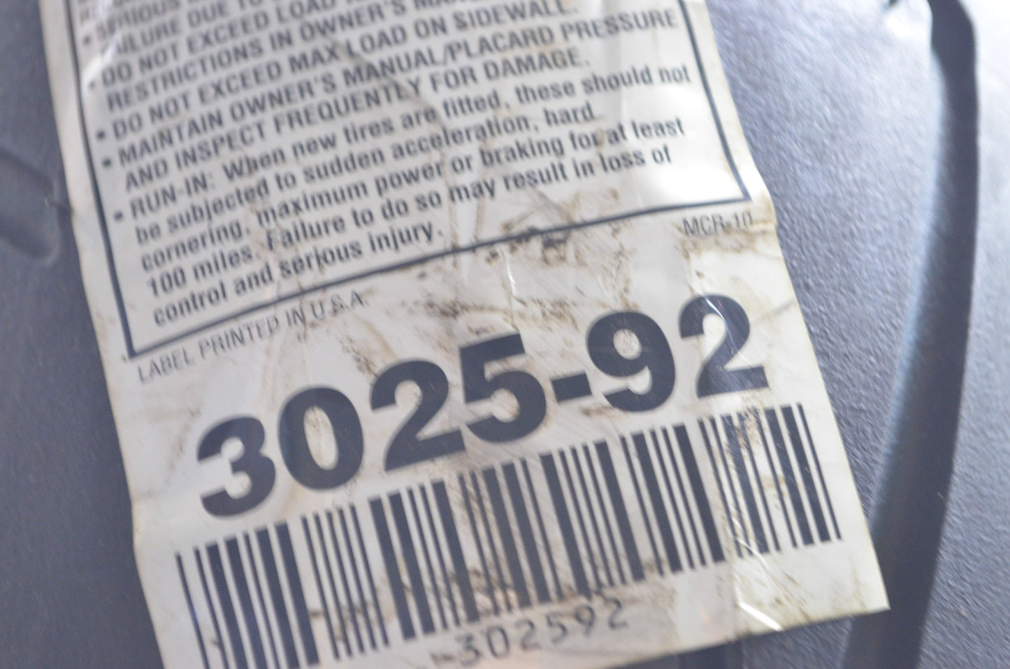 Dunlop 3025-92 150/80R17 72H D251F Radial Front Tire NOS